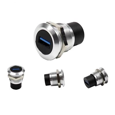 kaufen IP67 Wasserdichtes Panel Mount Connector mit Druckverriegelung und PA66+30%GF V0 Gehäuse für Industrieelektronik Online-Herstellung