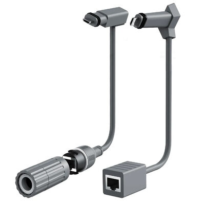 PA66 Nylon RJ45 Wasserdichter Stecker mit IP67-Schutzart und 1000 MHz Übertragung für Signalanwendungen